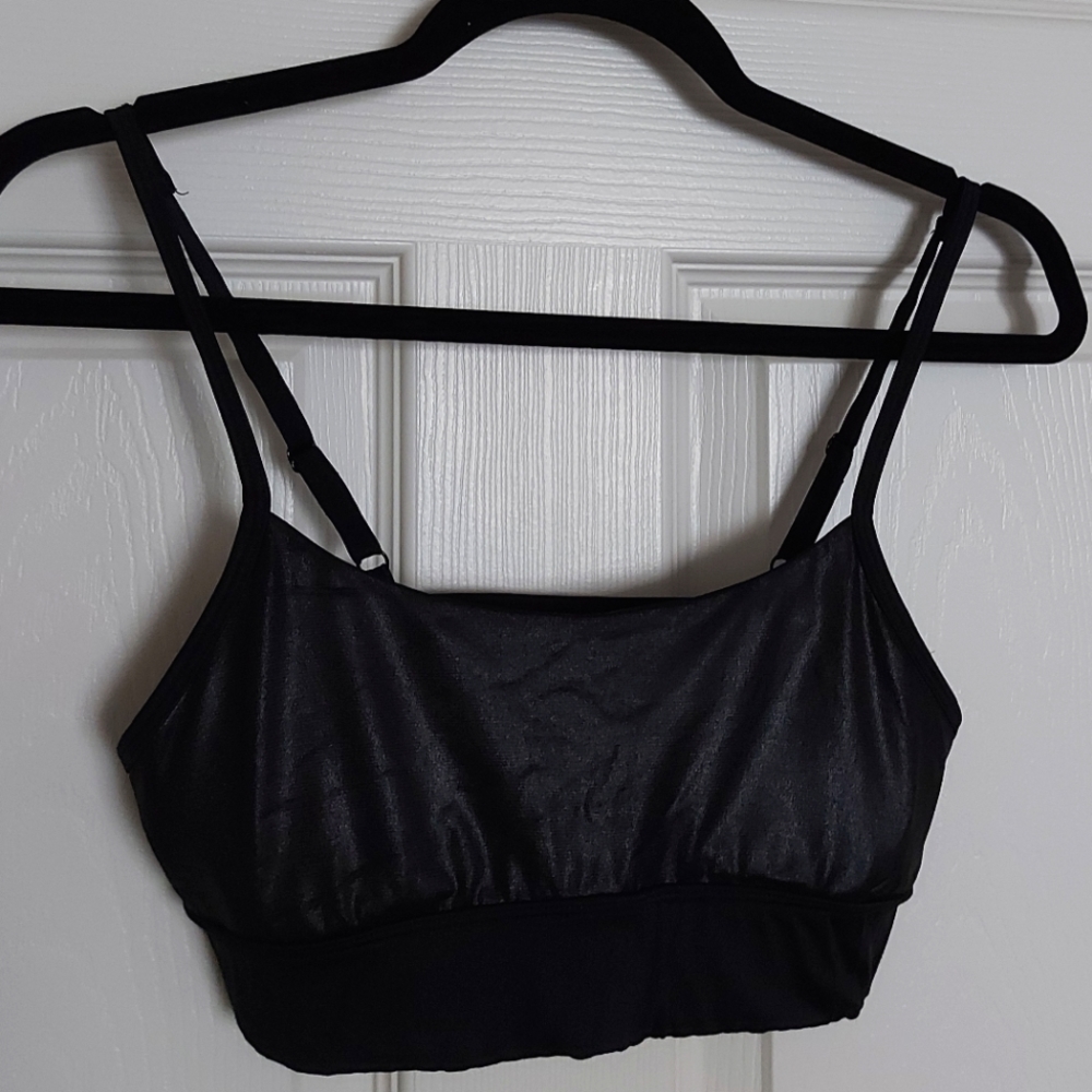 Metallic Forever 21 Sports Bra with Strappy Back